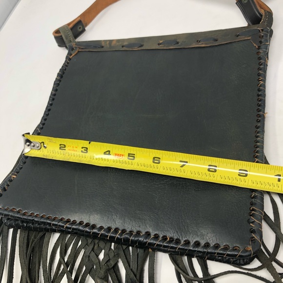 Boho Leather Fringed Crossbody Bag - Picture 10 of 16
